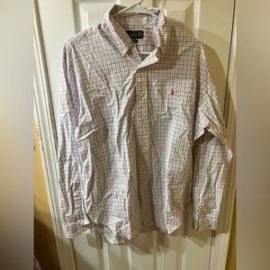 Polo Button Up Collard Shirt Men’s large